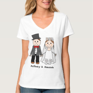 T-shirt COUPLES de MARIAGE, jeunes mariés