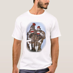 T-shirt Couples de singe de chaussette