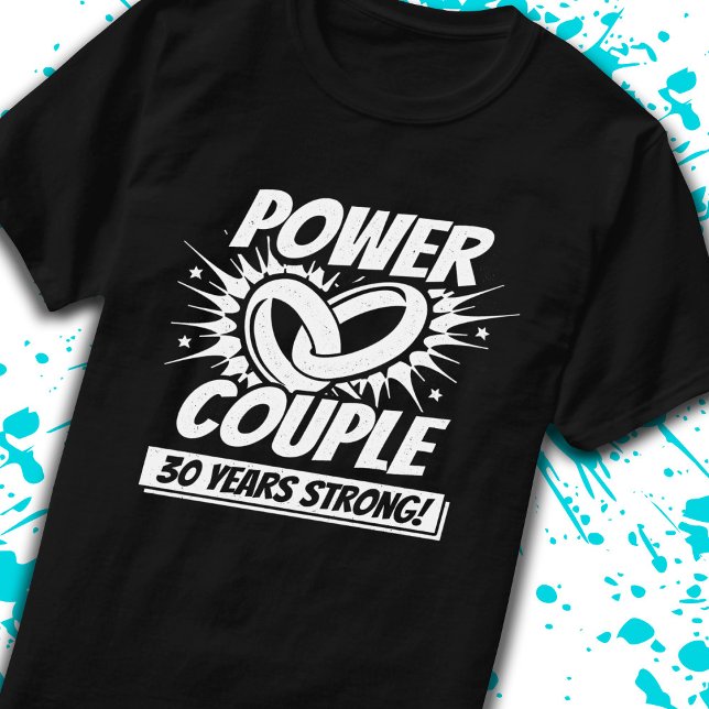 T-shirt Couples du 30e anniversaire mariés avec 30 ans de  (Créateur téléchargé)
