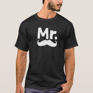 T-shirt Couples en lune de miel M. Mme Just Marié Nouveau 