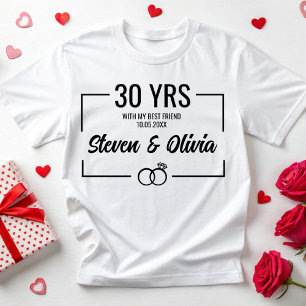 T-shirt Couples Mariages personnalisés du 20e anniversaire