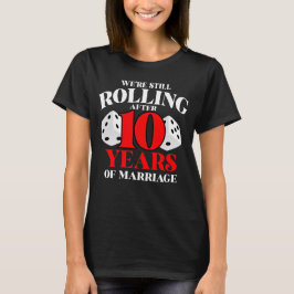 T-shirt Couples mariés 10 ans drôle 10ème T Chemise