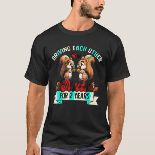 T-shirt Couples mariés 2 ans drôle 2ème Mariage Anniversa