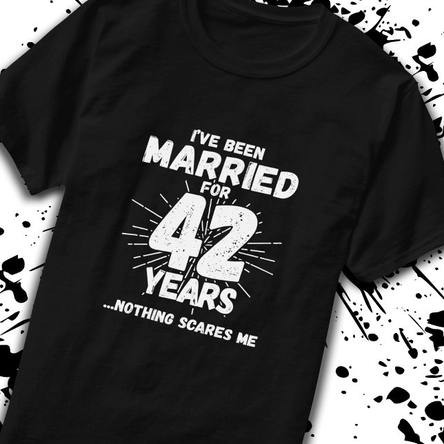 T-shirt Couples mariés 42 ans drôle 42e anniversaire (Créateur téléchargé)
