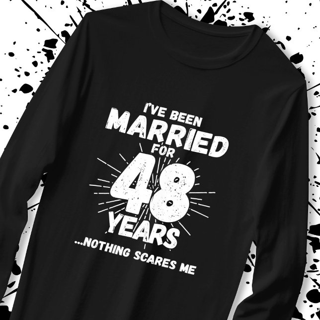 T-shirt Couples mariés 48 ans drôle 48e anniversaire (Créateur téléchargé)