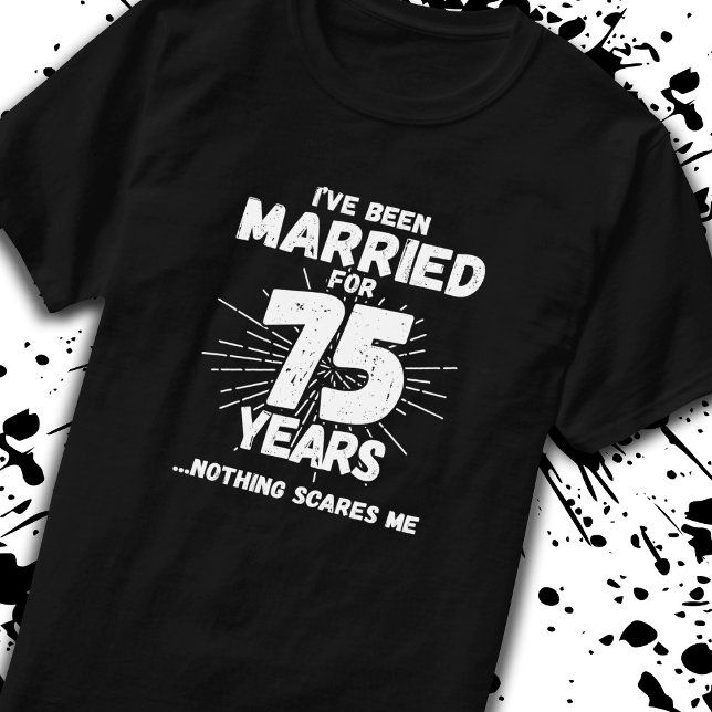 T-shirt Couples mariés 75 ans drôle 75e anniversaire (Créateur téléchargé)