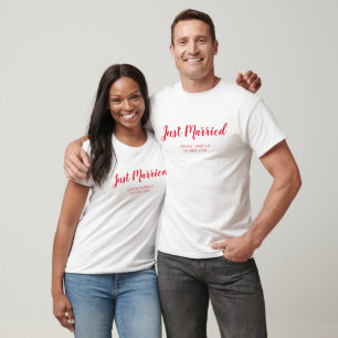 T-shirt Couples mariés et personnalisés Lune de miel