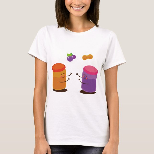 T-shirt Couples PBJ mignon (Devant)