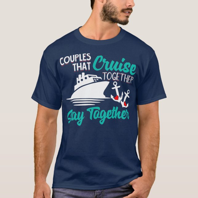 T-shirt Couples Qui Croisent Ensemble Restent Ensemble Vac (Devant)