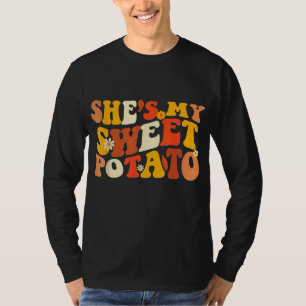 T-shirt Couples Thanksgiving She's My Sweet Potato I Yam G