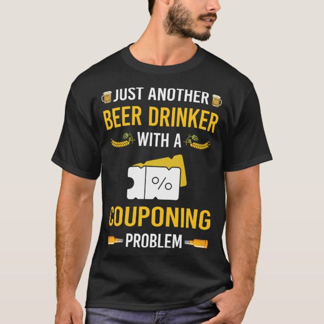 T-shirt Coupon Coupon Coupon Coupon Couponer pour bière (Devant)