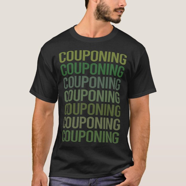 T-shirt Coupon Coupon Coupon Texte Vert Coupon Coupon Coup (Devant)