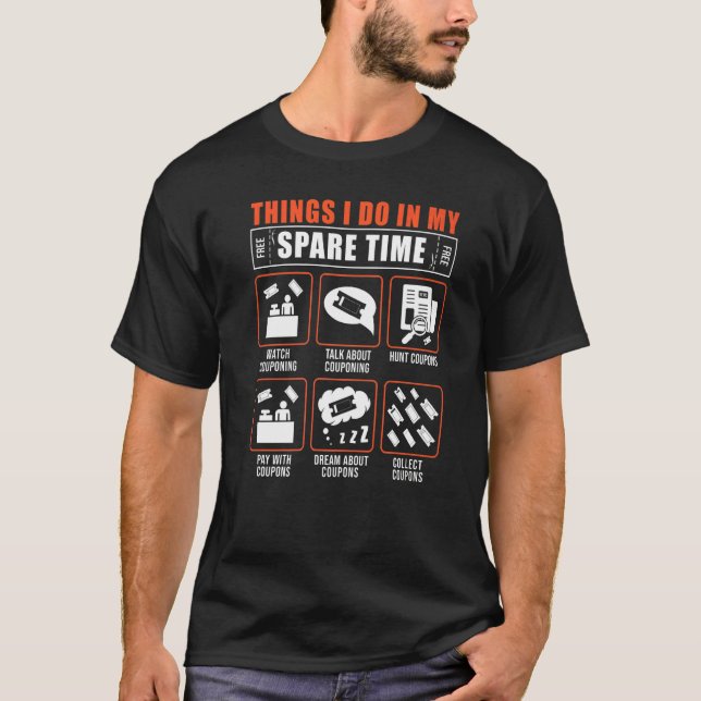 T-shirt Couponer Couponer Les Choses Que Je Fais Dans Mon  (Devant)