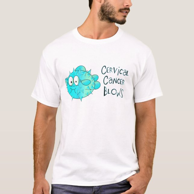 T-shirt Coups de cancer du col de l'utérus (Devant)