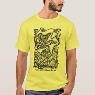 T-shirt - coups de main - Janice Yudell - jaune