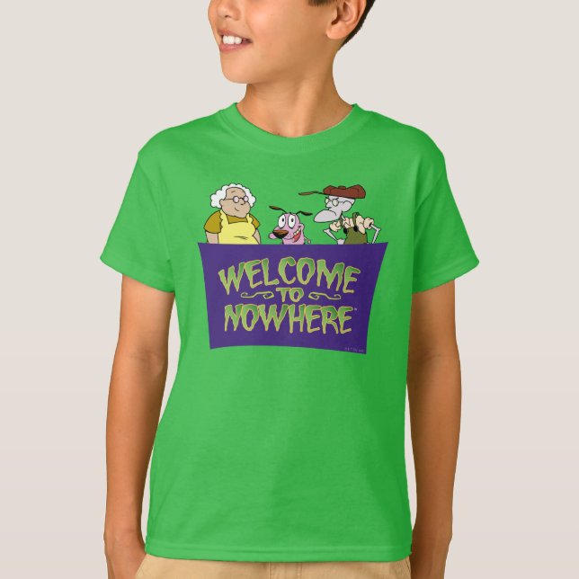 T-shirt Courage du chien lâché | Bienvenue nulle part (Devant)