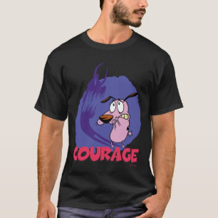 T-shirt Courage du chien lâché   Graphique instantané