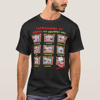 T-shirt Courage Le Chien Cowardly Courage Expressions Box