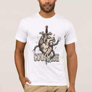 T-shirt Courage S'épanouir S'élever Cœur Bold Résilience M