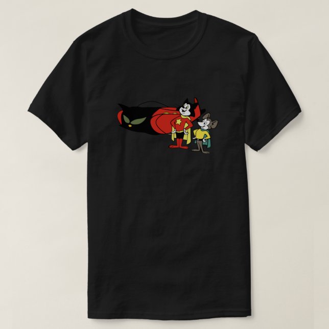 T-shirt Courageux Chat et Minute Souris Essentiel (Design devant)