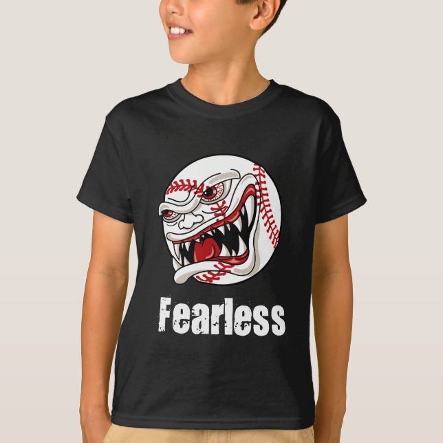 T-shirt courageux de base-ball (Devant)