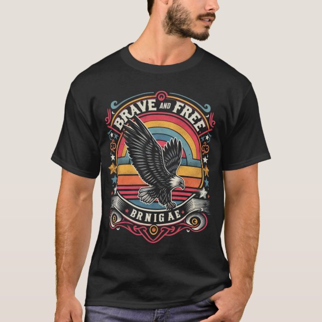 T-shirt Courageux et libre (Devant)