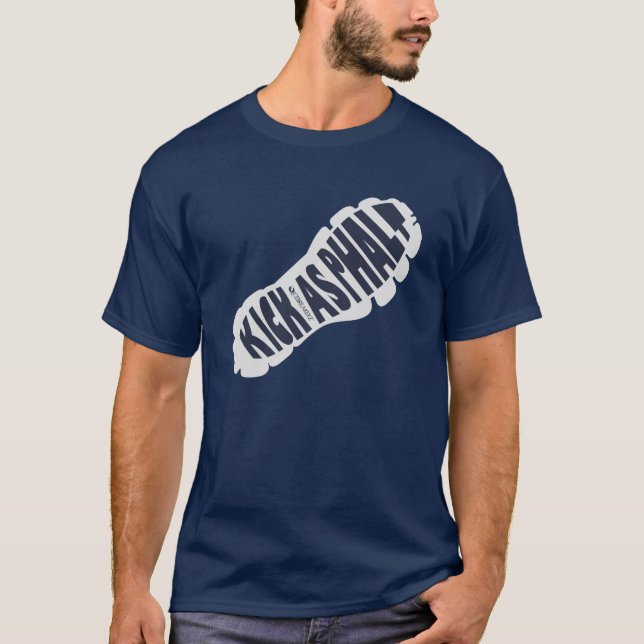 T-SHIRT COURANT D'ASPHALTE DE COUP-DE-PIED (Devant)