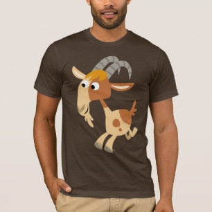 T-shirt courant de chèvre de bande dessinée