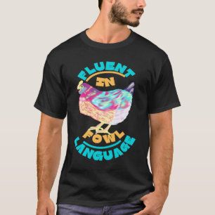 T-shirt Courant en langage aviaire couleurs brillantes pou