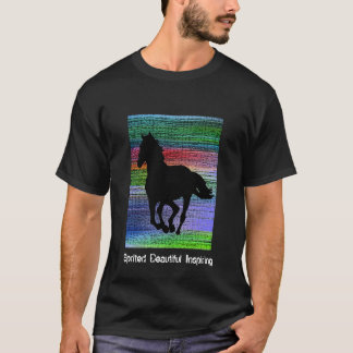 T-shirt courant noir de cheval