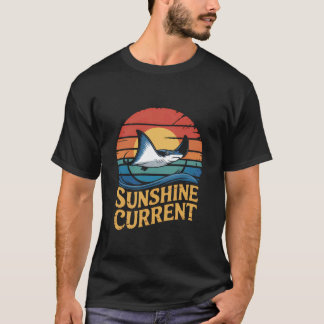 T-shirt Courant Raie Sunshine - Vie Océanique Rétro