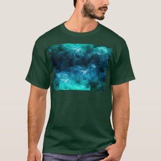 T-shirt Courants océaniques bleu vert sans soudure Natatio