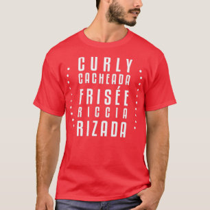 T-shirt Courbe Cacheada Frise Riccia Rizada Cheveux