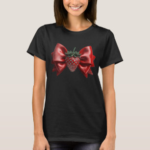 T-shirt Courbe de fraise velours