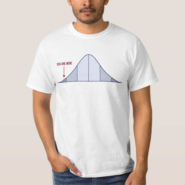 T-shirt Courbe de Q.I. Bell vous êtes ici (Devant)