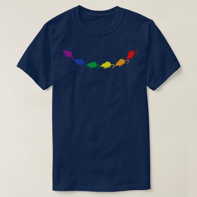 T-shirt Courbe Rat Pride Rainbow (Design devant)