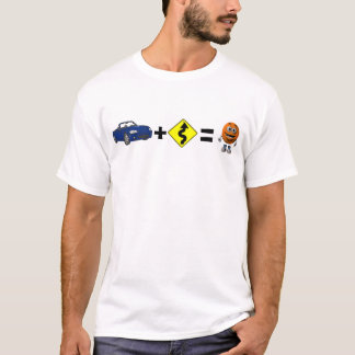 T-shirt Courbes = sourire (bleu)