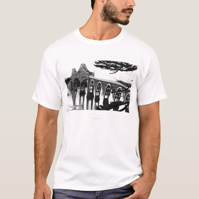 T-shirt Courbure de PhotographNorth de pont de baie de (Devant)