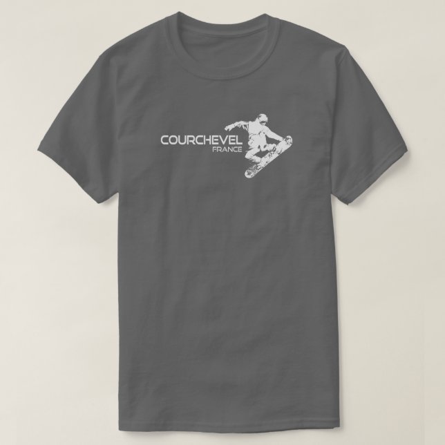 T-shirt Courchevel France Snowboardeur (Design devant)
