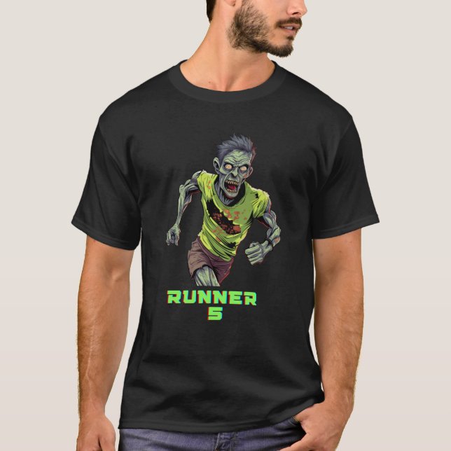 T-shirt Coureur 5 : Guide ultime de survie des zombies (Devant)