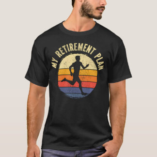 T-shirt Coureur à pied semi-marathon à la retraite vintage