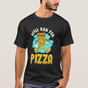 T-shirt Coureur COURRA POUR PIZZA Course drôle de marathon