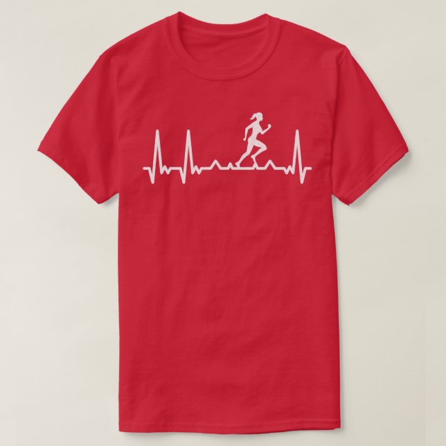 T-shirt Coureur de battement de coeur pulse Sport pulse (Design devant)