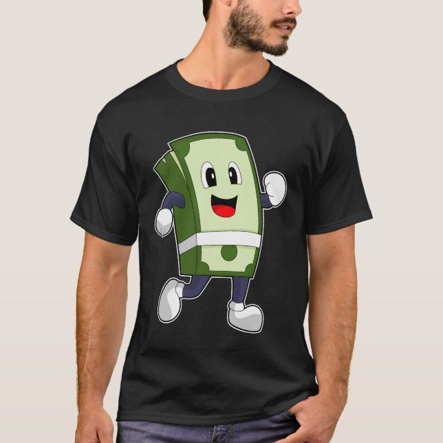 T-shirt Coureur de billets faisant du sport (Devant)