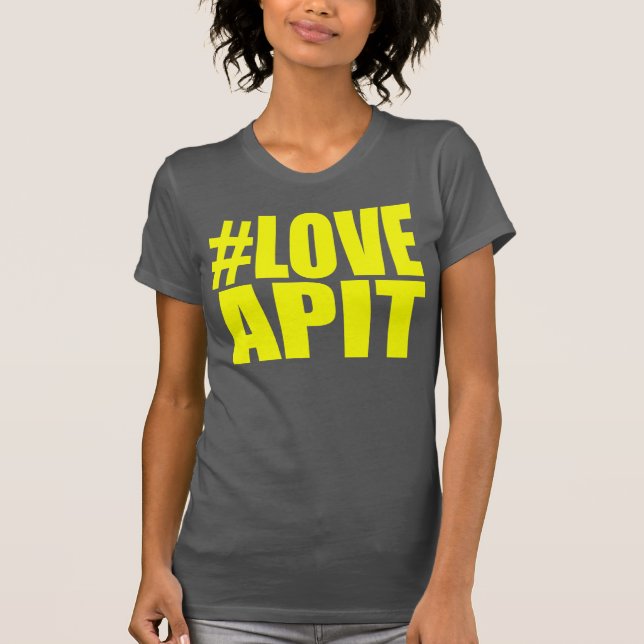 T-shirt Coureur de jaune de femme de #LOVEAPIT - l'AUTRE (Devant)