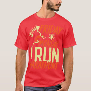 T-shirt Coureur de marathon étapes Coureur gagnant de cour