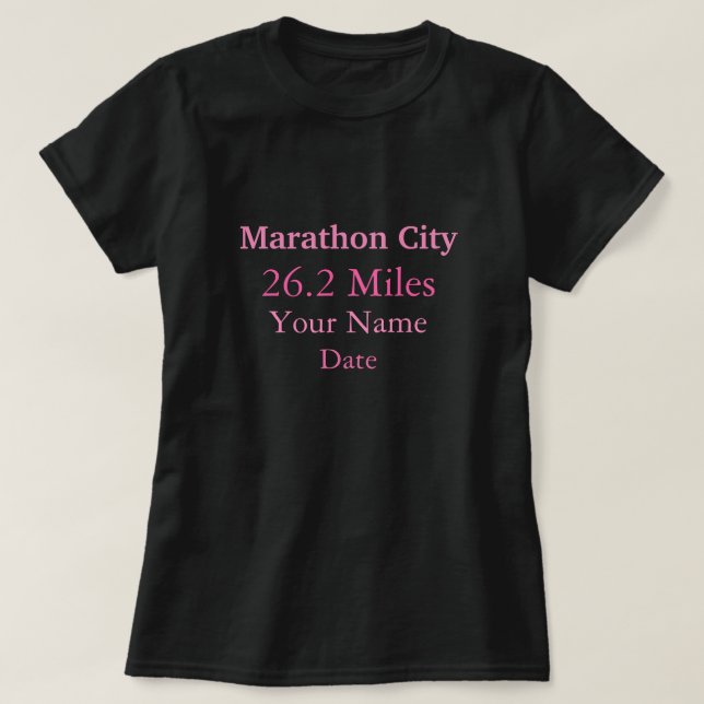 T-shirt Coureur de marathon personnalisé (Design devant)