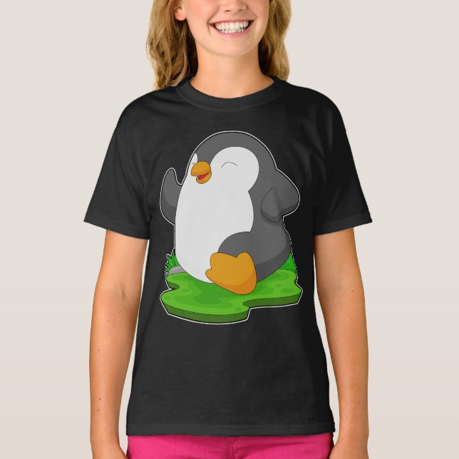 T-shirt Coureur de pingouins faisant du sport (Devant)