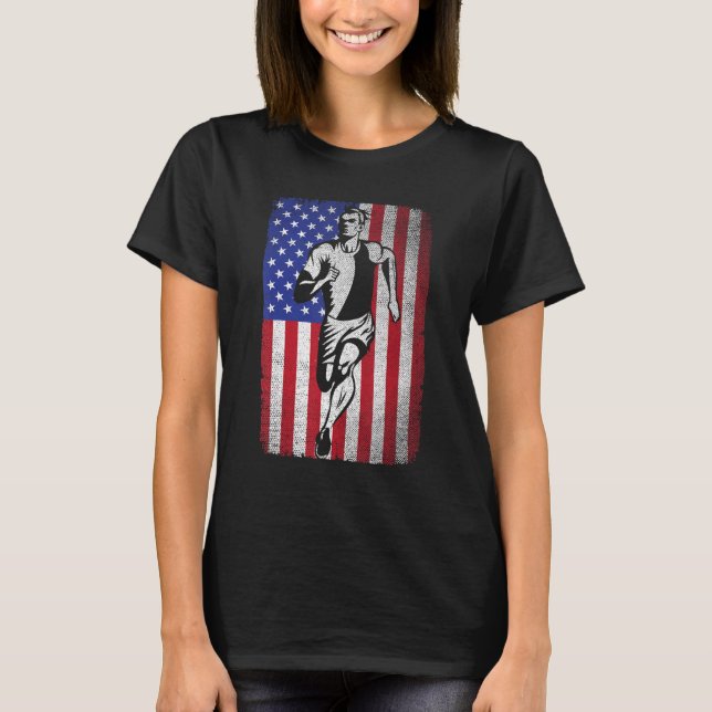 T-shirt Coureur et Joggers du drapeau américain (Devant)