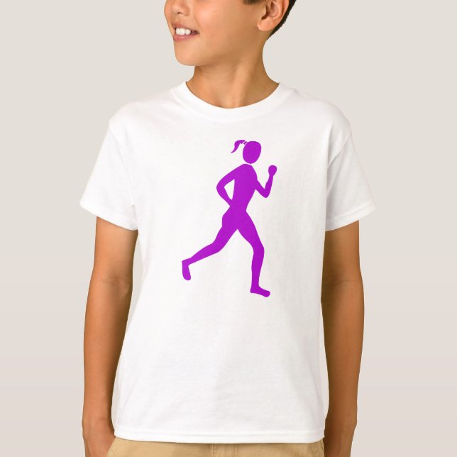 T-shirt Coureur (femelle) - Violet (Devant)